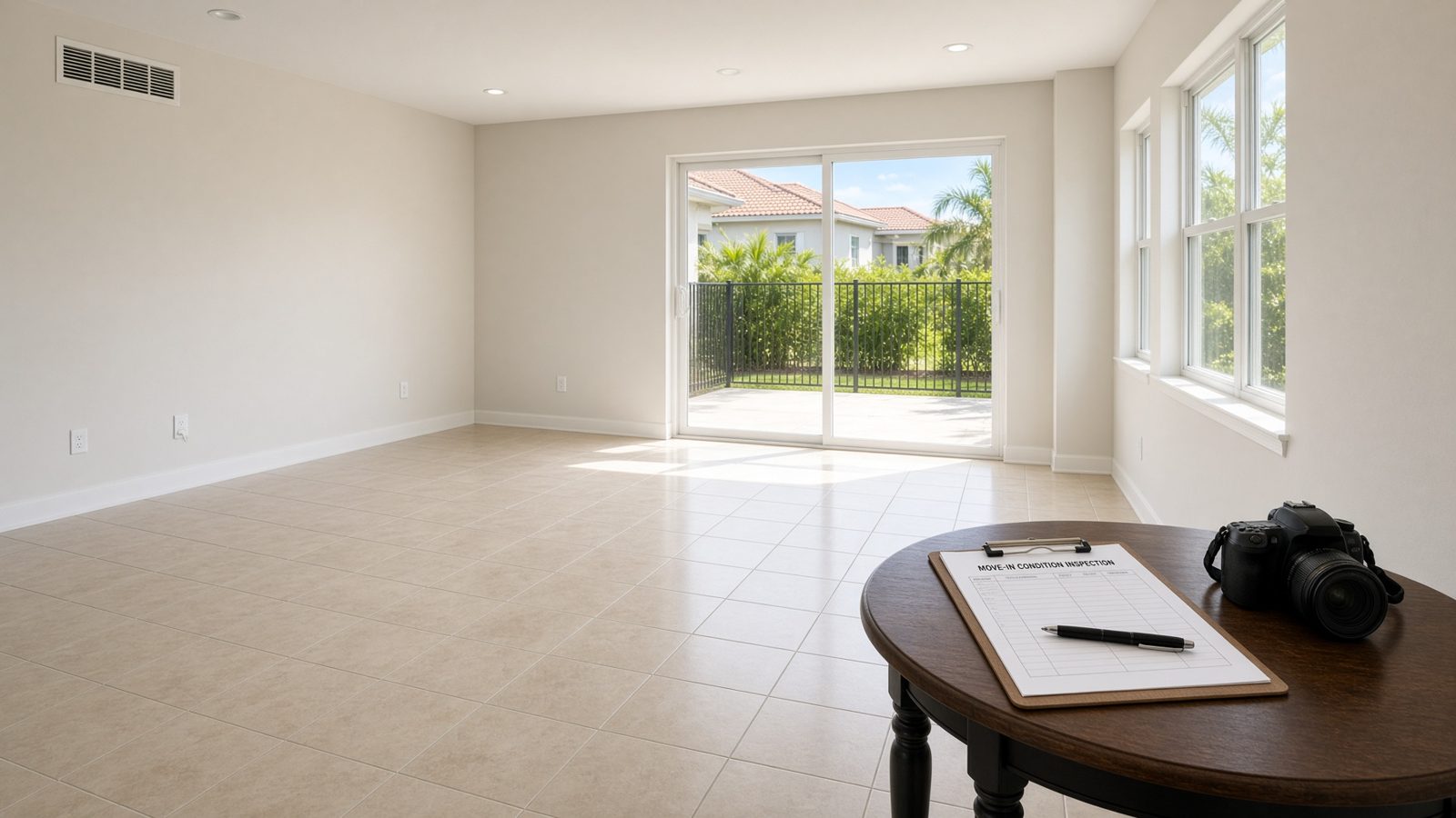 Tenant pre-move-in and post-move-out condition report